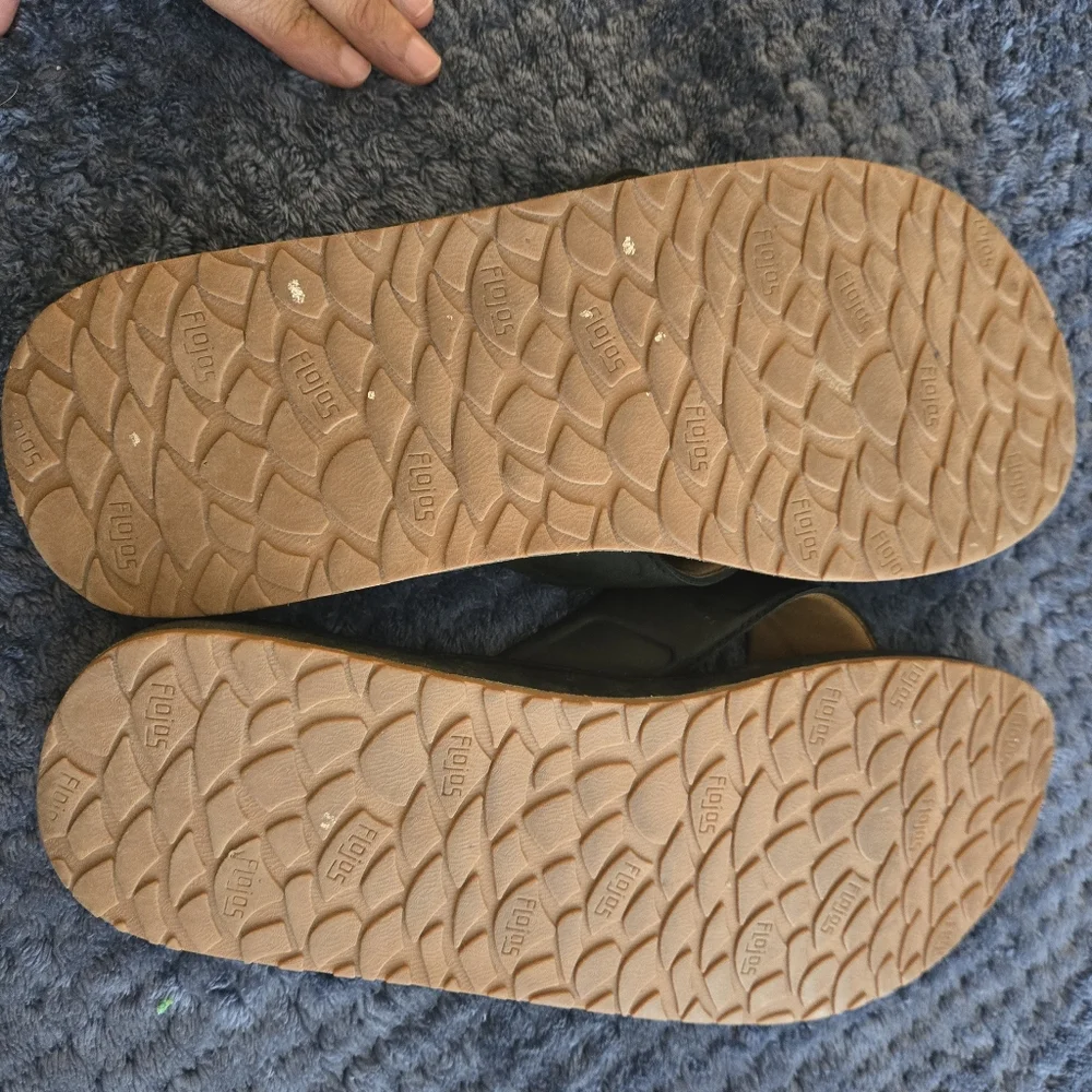 Flojos Black Flip-Flops Size 12